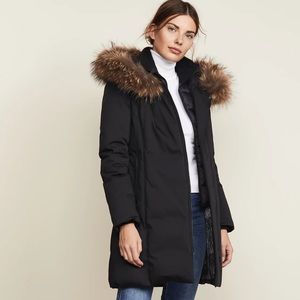 SOIA & KIO Down Puffer Coat Salma Real Fur Size L